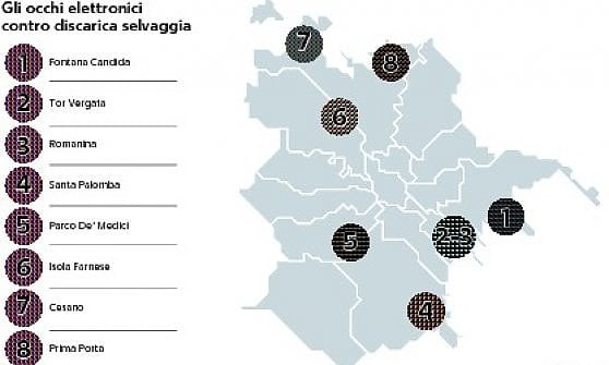 Rifiuti a Roma, sacchetto selvaggio: in arrivo le telecamere in otto zone della città